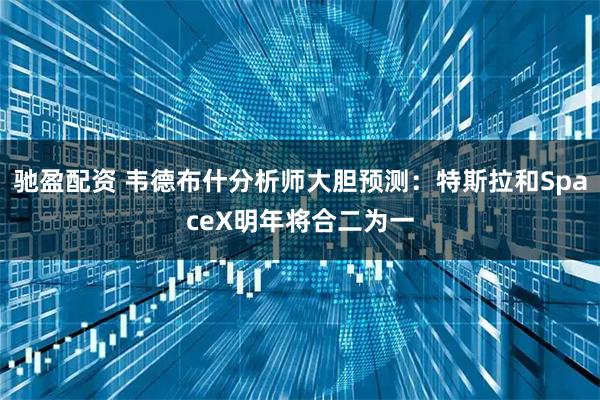 驰盈配资 韦德布什分析师大胆预测：特斯拉和SpaceX明年将合二为一